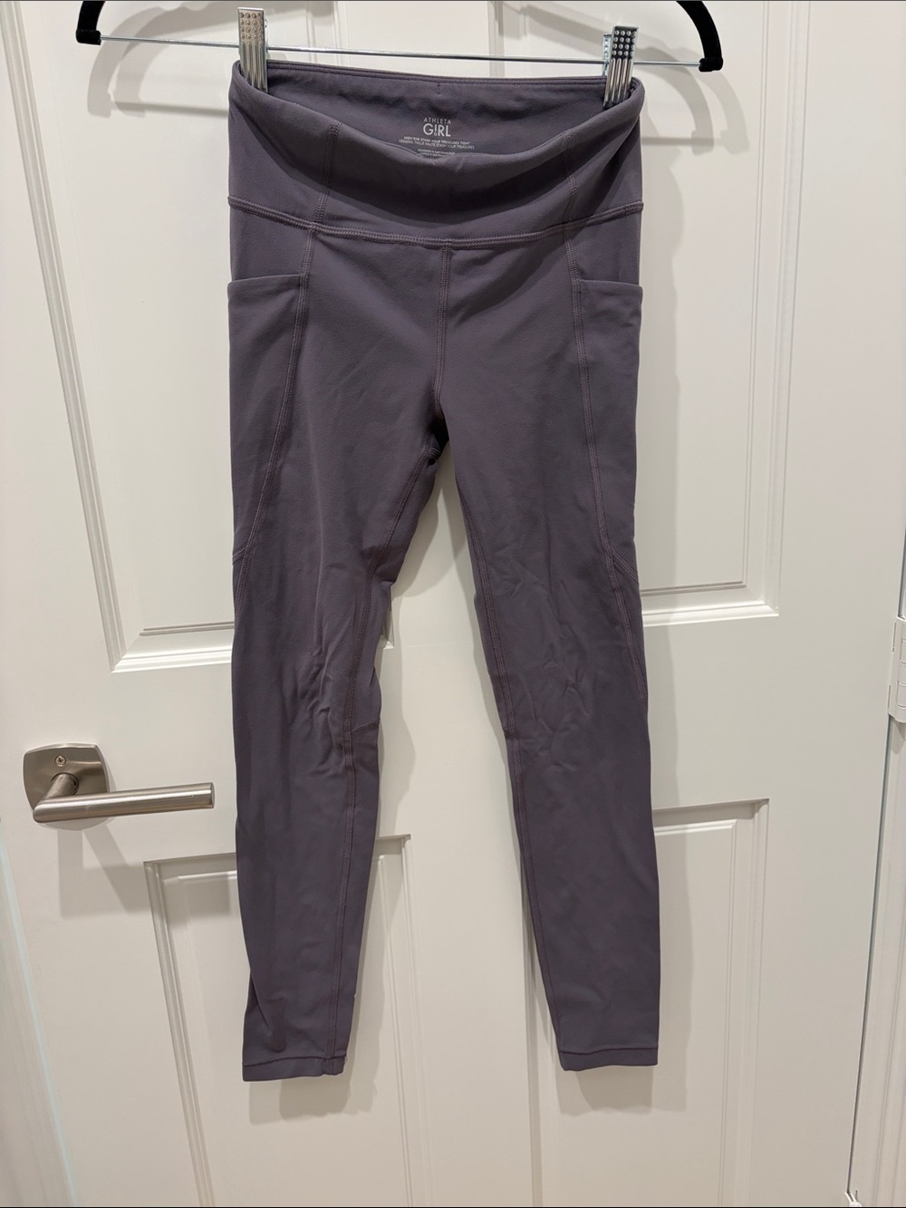 Athleta Girls' High-Waist Purple Active Leggings